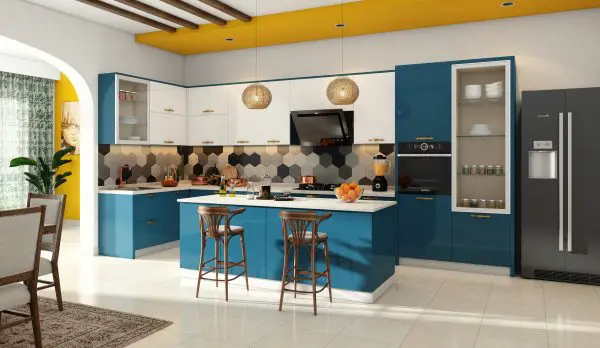 water based underfloor heating installed beneath a new kitchen.