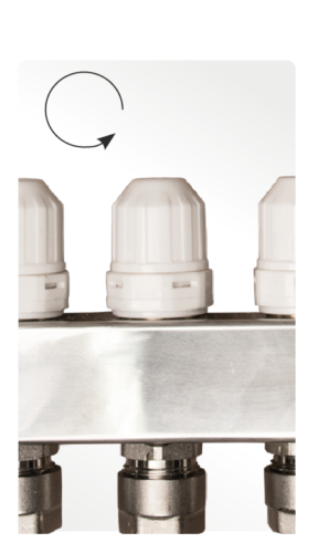 turn anticlock wise-manual caps. Wunda manifold