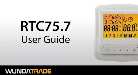 thumbnail for a video on using your new RTC75.7 thermostat