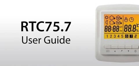 thumbnail for a video on using your new RTC75.7 thermostat