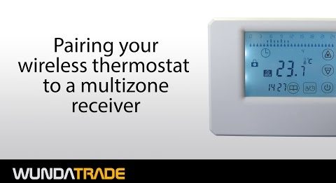 thumbnail for a video on pairing your wireless thermostat to multi zone receiver