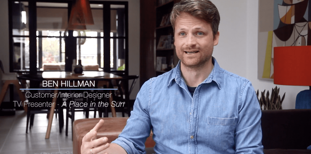 TV Presenter Ben hilan sat explaining the benefits of Wundafloor Heating