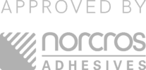 A small banner displaying approved by Norcros adhesives with their logo
