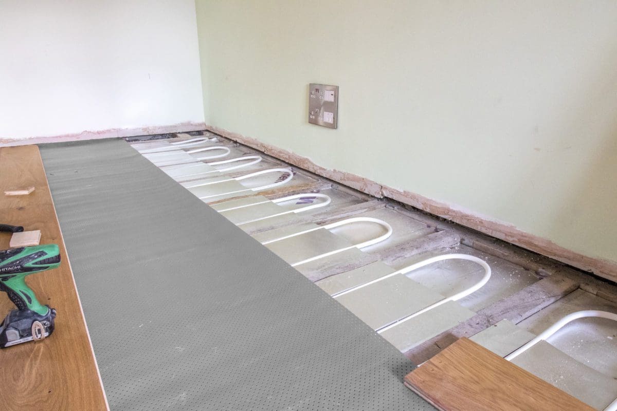 Water Underfloor Heating with Joists Wunda Group