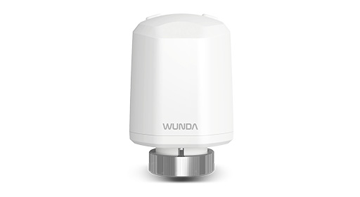 wide version for the Wunda Smart radiator head on an off white background